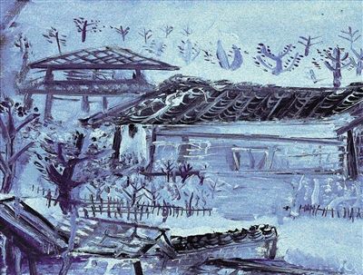 赵无极上世纪30年代入杭州艺专（中国美院前身）学习。此为他笔下的杭州风景。