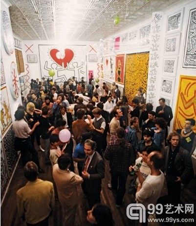 基思·哈林（Keith Haring）1982年时在Tony Shafrazi画廊举办的展览