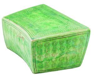 巩县窑绿釉镶嵌书形枕