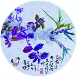 孙良 闲趣2 尺寸： 40X40cm 材料：纸、彩墨 2000-2012年