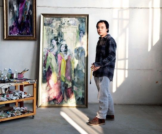 谭云川无法完全以卖画为生，他每年卖两三幅画，收入10万元左右
