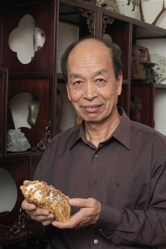 井志民，乐石斋斋主，天津市民间文艺家协会根石艺术专业委员会理事、中国观赏石协会会员。从事矿物晶体以及古生物化石收藏鉴赏二十余年，收藏矿物晶体和化石二百多种，精品达上千件，古生物化石收藏几乎涵盖化石所有门类。他还多次举办晶体、化石展览，在2000年被评为天津十大奇石名家。