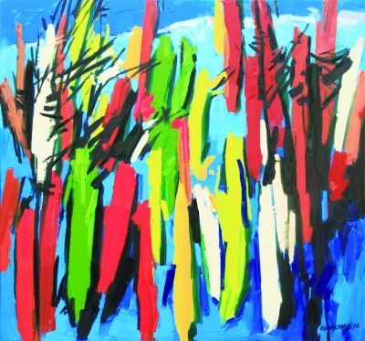 林子熟了(油画）150×150厘米 晨晓