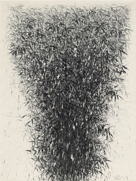 方少华《无谱之竹——闲圃邻》  布面油画  200cm×150cm  2012年
