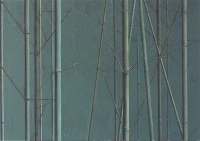 刘野《竹子的构图4号》布面丙烯50×70cm2011年作　刘野供图