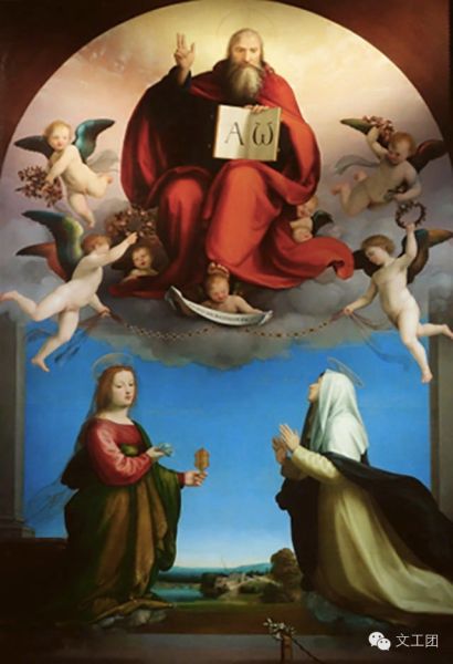 《上帝、锡耶纳的圣加大利纳与抹大拉的玛利亚》，Fra Bartolomeo