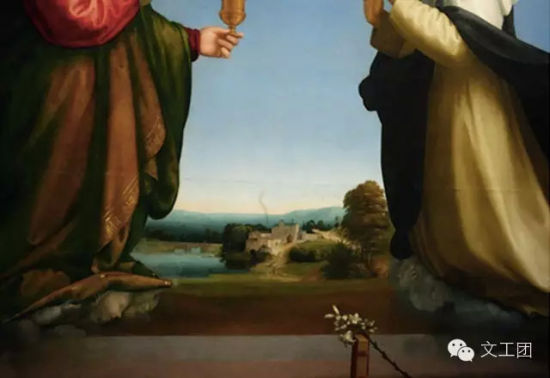 《上帝、锡耶纳的圣加大利纳与抹大拉的玛利亚》细节
