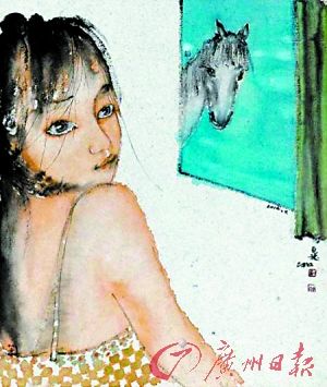 　刘庆和 《探》（中国画） 65cm×55cm