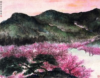 梅花山图（国画）  1960年  傅抱石