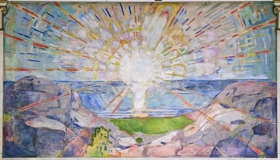 蒙克1912-1913年作品《太阳》