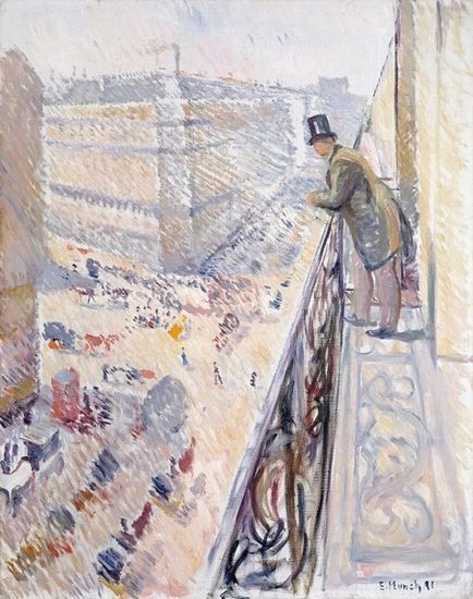 蒙克1891年作品《拉法耶特大街》