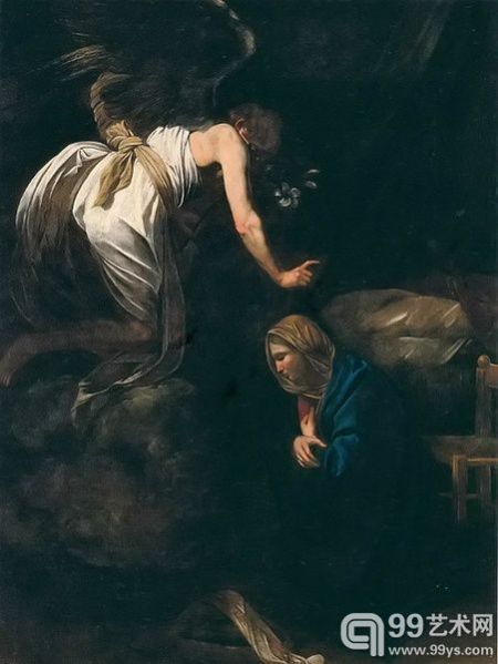 　　卡拉瓦乔 1608~1609绘制 　　布面油画 285×205cm 1608~1609，现藏于佛罗伦萨乌菲齐美术馆