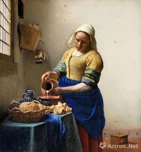 米维尔《倒牛奶的女仆》，来自荷兰国家博物馆
