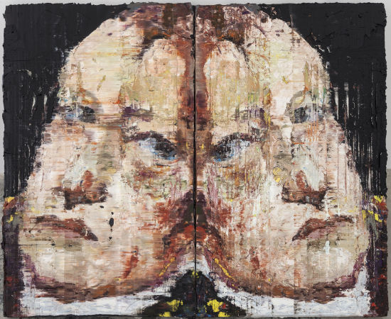 《黑格尔连体》100 x120cm 布面油画 2014