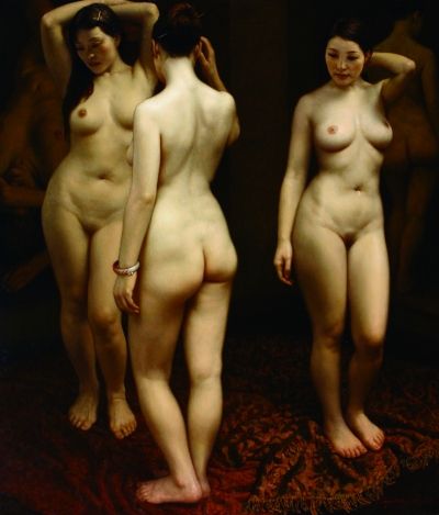 《三人体》 120cm×140cm2007年