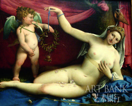 洛托 《维纳斯和丘比特》 布面油画 美国大都会艺术博物馆 92.4 x 111.4cm