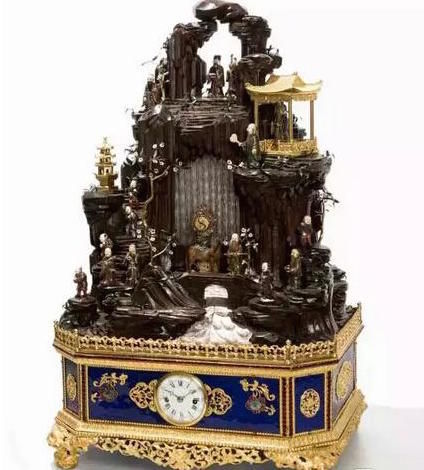 清乾隆·蓬莱八仙八宝转亭珐琅音乐钟