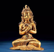 十五世纪 铜鎏金大持金刚像