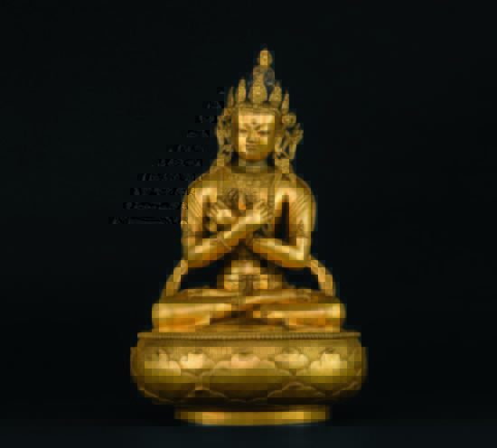 汉藏15世纪 铜鎏金毗卢巴