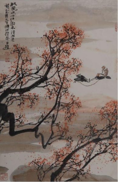 清风吹下红雨来(拍品编号：009) 落槌价17000元