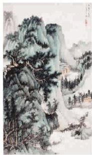 ■　赖少其旧藏谢稚柳《青绿山水》