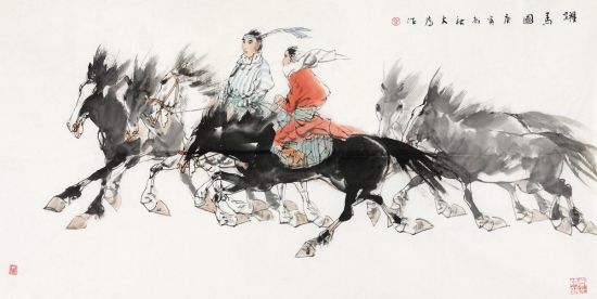 刘大为 唐人马球图 成交价：322万元