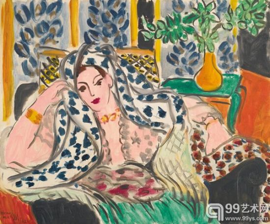 No 2 ：亨利·马蒂斯佳作《黑色椅子上的宫女》（1942） 以1582.9万英镑售出