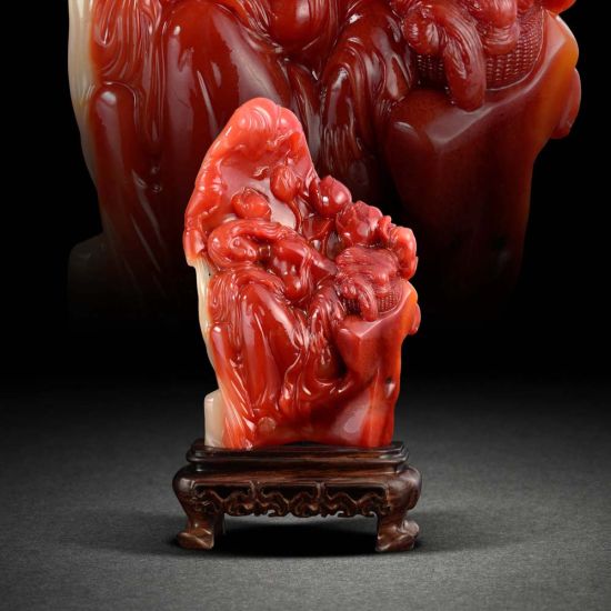 林飞00030号拍品寿山芙蓉石摆件 綄纱女