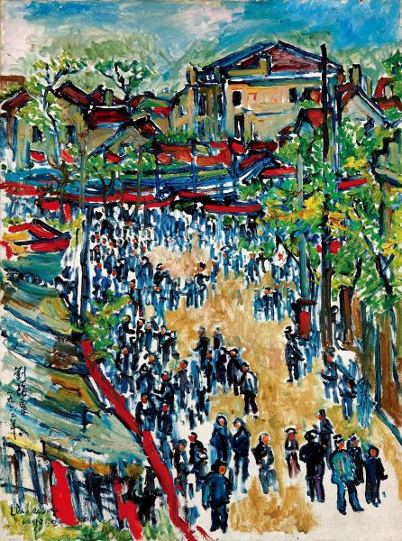 657刘海粟（1896-1994）上海庙会 估价 RMB 8,000,000–12,000,000