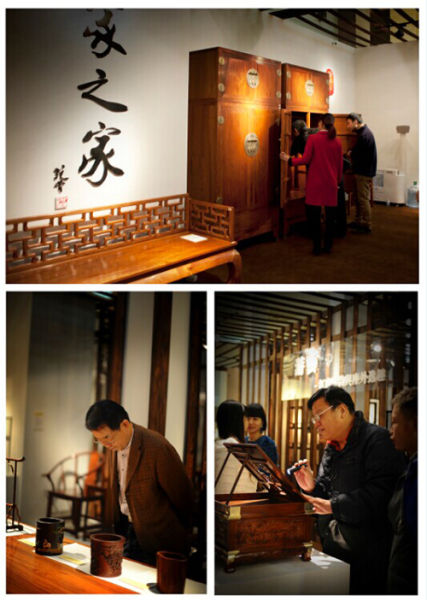 在“大家之家”拍品前驻足观看的藏家