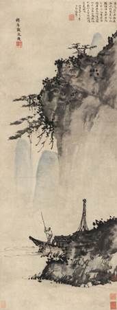 戴进(1388-1462)岩壑孤舟图