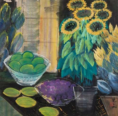 LOT 2701 颜文樑 枫桥夜泊 60年代 布面油画 40×60cm 出版：《颜文樑》，文化艺术出版社，2009年，P148 </p>

<p>　　颜文樑非常善于驾驭色彩，他执意追求自然微妙的光影变化。在《枫桥夜泊》这幅作品里，他着意描绘了晚间渔船归航时如梦似幻的景色，精致紧凑，其疏缓、温柔而抒情的风格令人留连。显示出颜文樑对色与光的刻画的独到之处。</p>

<img alt=