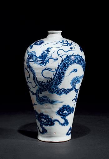 元青花云龙纹梅瓶 高33cm