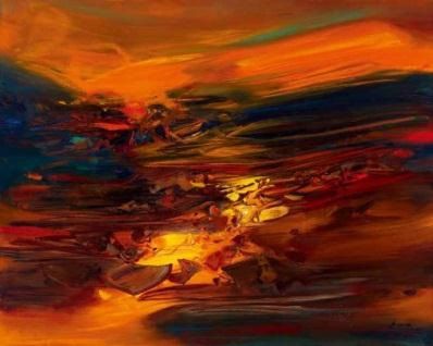 朱德群《第四O四号》，1970-1971年作