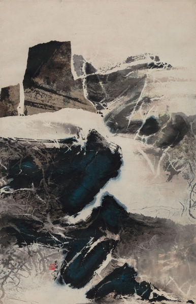 刘国松（1932年生）《水墨雪景》
