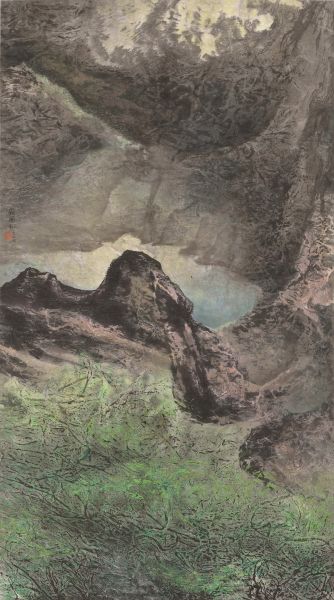刘国松《中悬一明镜》