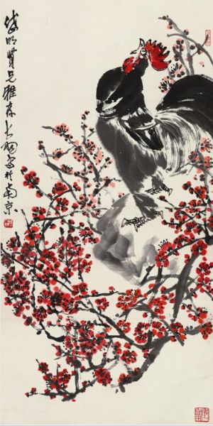 陈大羽《红梅大吉图》