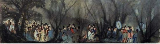 傅抱石 《丽人行》