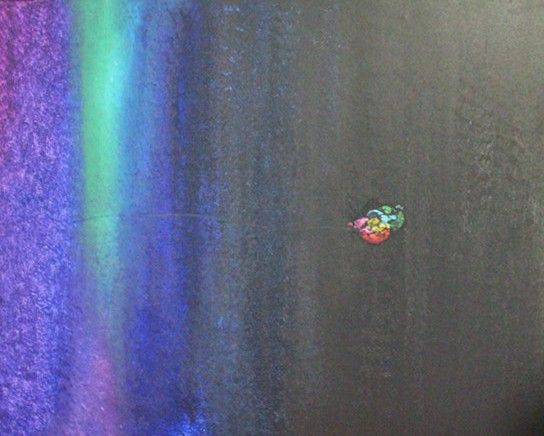 王海《蜗牛壳的碎片》布面油画 41x41cm