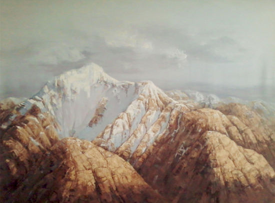 赵于阳 雪山 布面油画 126160cm