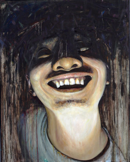 曾群凯 普天同庆 布面油画 100X80cm 