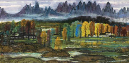 【林风眠 坐爱枫林晚】