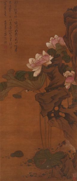 陈洪绶 荷花水禽图