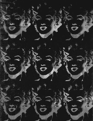 10 安迪·沃霍尔《九幅彩色玛丽莲·梦露(反面系列)》