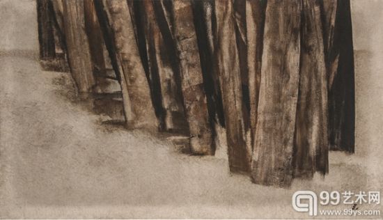 苏赫拉布·塞佩赫里的《无题》（树干系列）