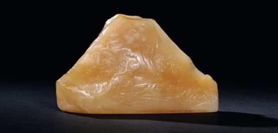 林清卿作高山石《渔家水做田》薄意摆件