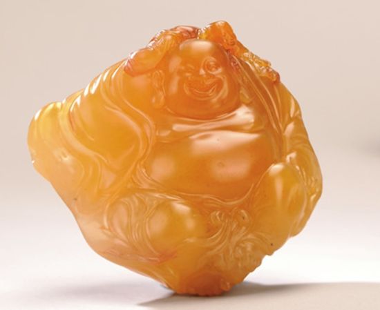 林飞作田黄石双子弥勒摆件  重269g