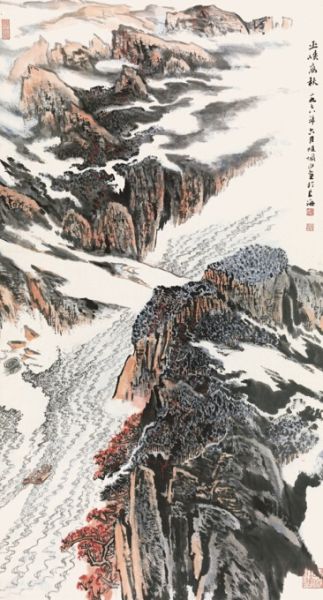 Lot 1307 陆俨少(1909-1993) 巫峡高秋