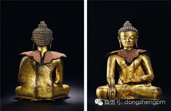 明 铜鎏金释迦牟尼佛像 落槌价 RMB 1，100，000