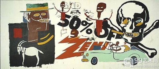 沃霍尔和让-米歇尔·巴斯奎特作品《天顶》（Zenith）